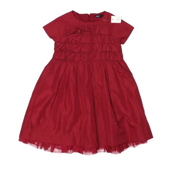 GAP Other - Baby GAP | Red Dress 4T Ruched Formal Dress
